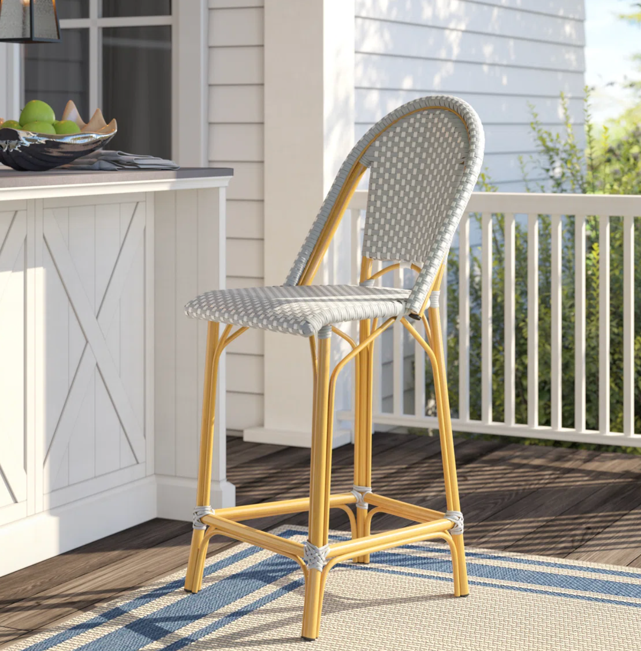 Wicker outdoor 26'' counterheight barstool πΉ