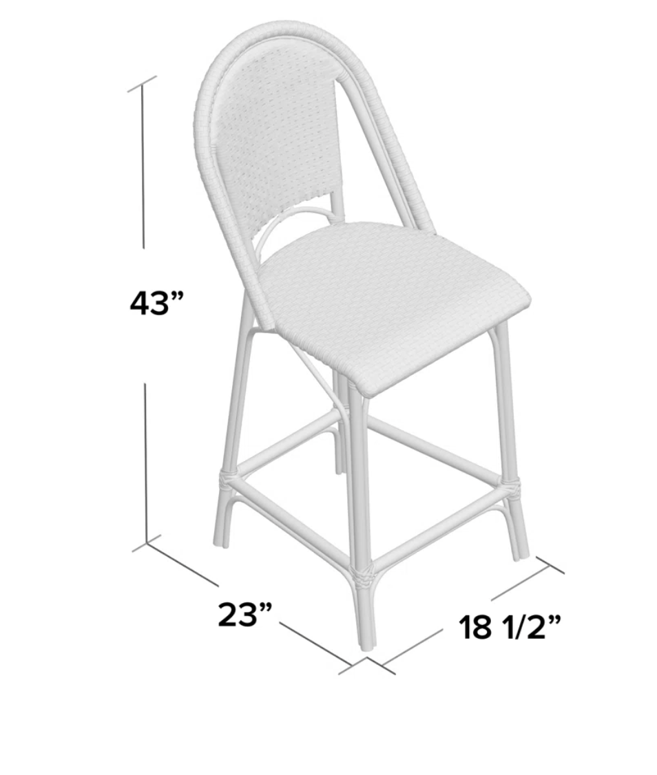 Wicker outdoor 26'' counterheight barstool πΉ