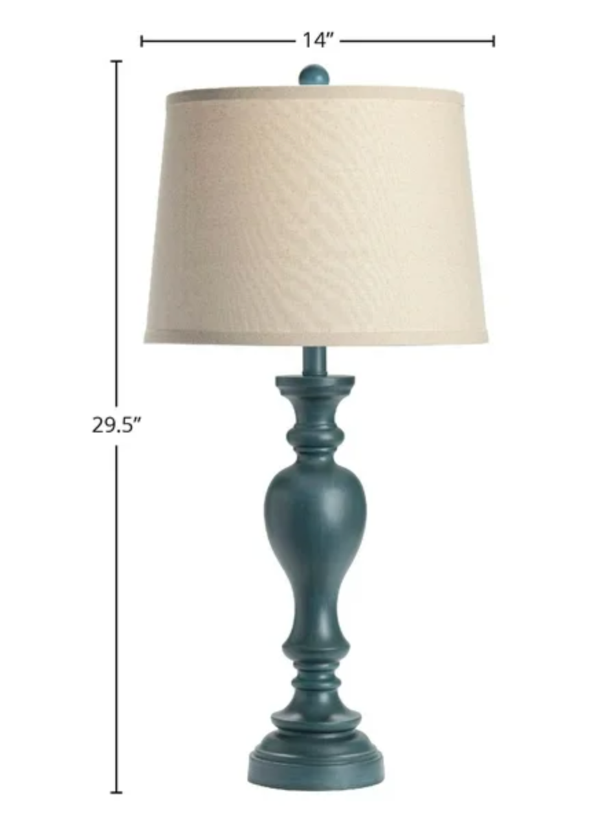 Turquoise 29.5" table lamp 💡