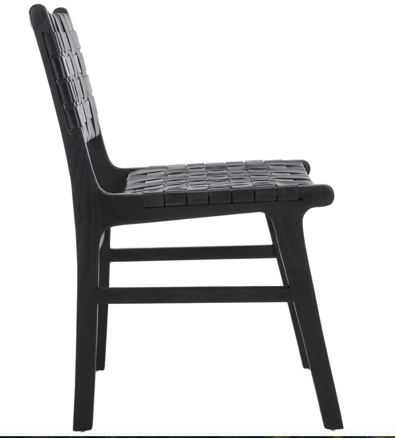 2 black & leather wood farmhouse dining / accent chairs 🖤