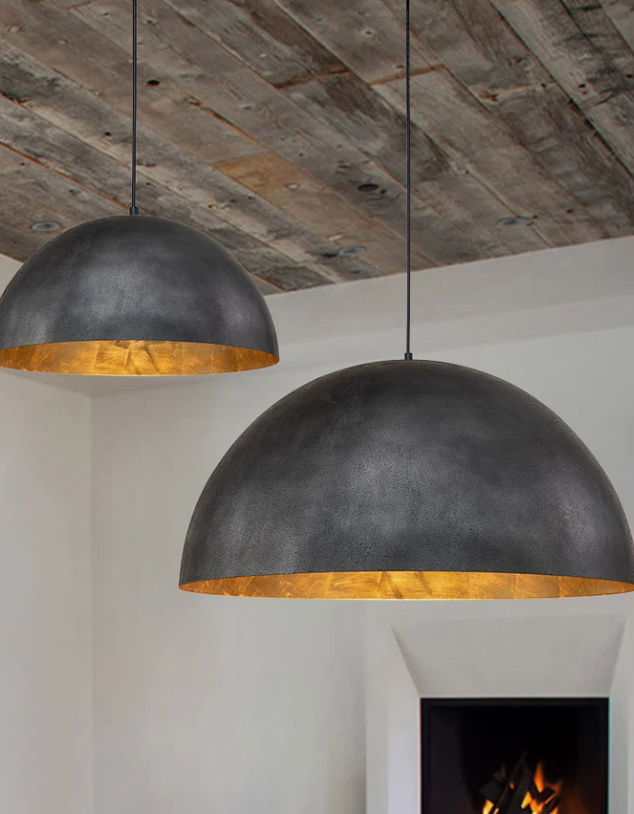 Industrial oversized metal dome 15in pendant 🌟