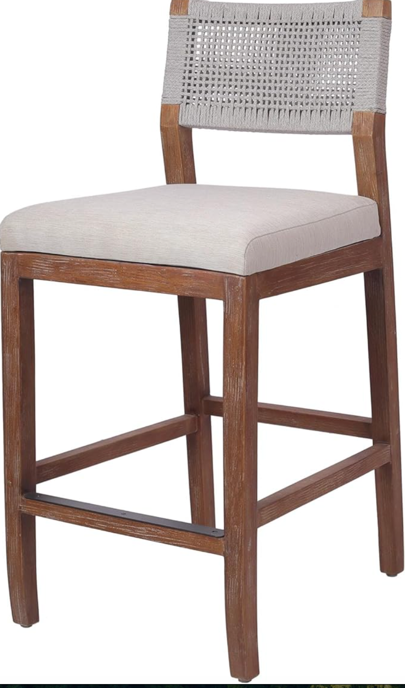 Rope counterheight stool w/ mahogany legs π₯