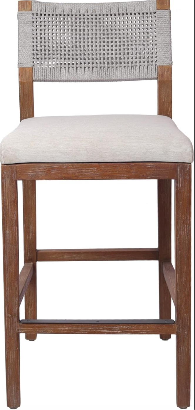 Rope counterheight stool w/ mahogany legs π₯