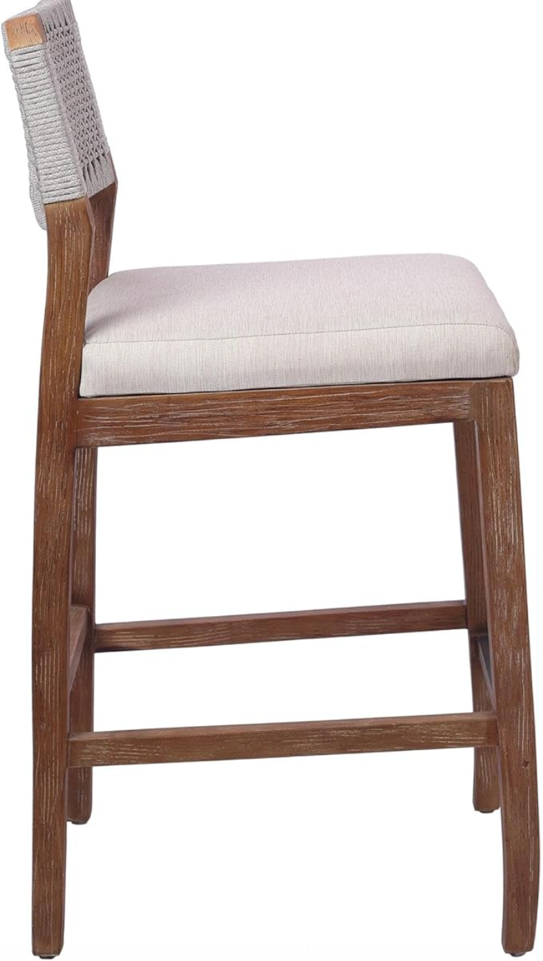 Rope counterheight stool w/ mahogany legs π₯