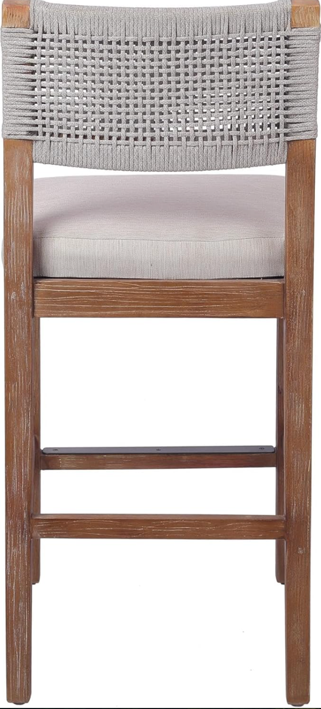 Rope counterheight stool w/ mahogany legs π₯