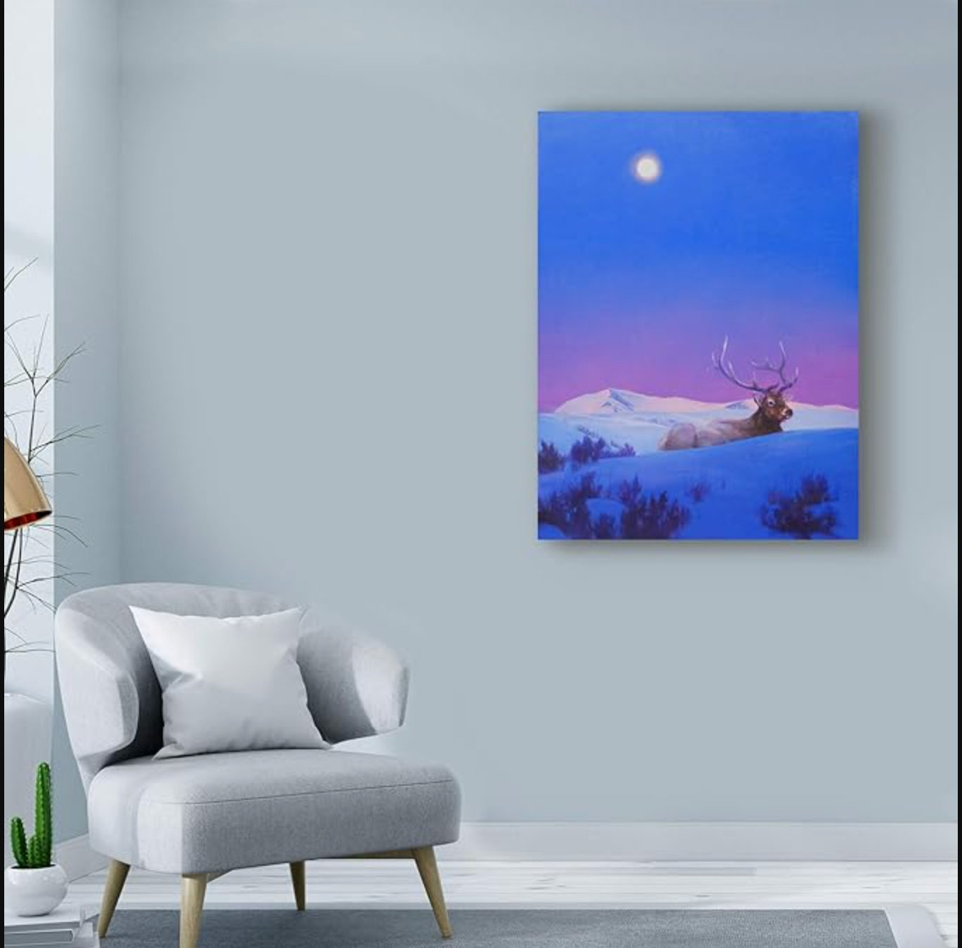 Colorful 14"x19" elk canvas ππ