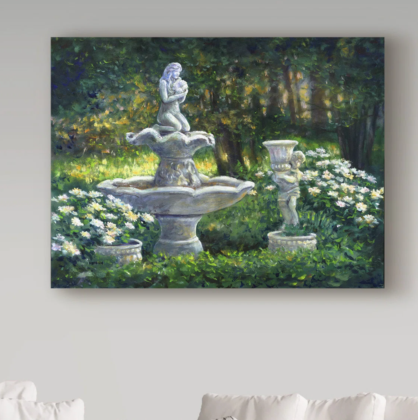 Light in the garden 14" H x 19" W canvas 🌿
