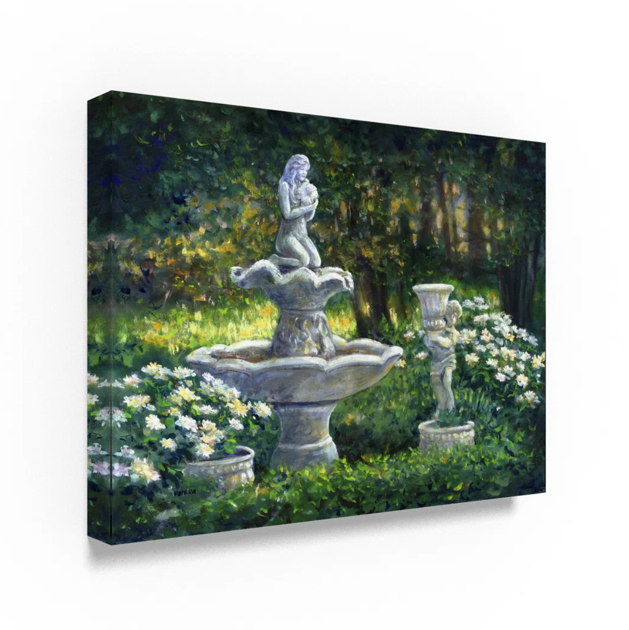 Light in the garden 14" H x 19" W canvas 🌿