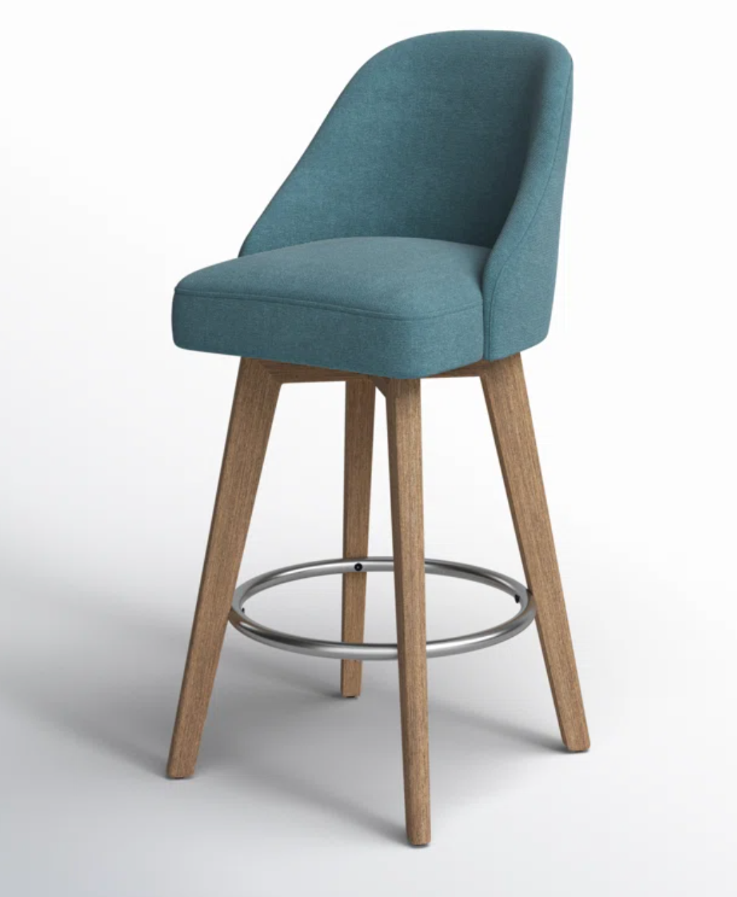 Blue/brown swivel fabric counterheight barstool 🥂