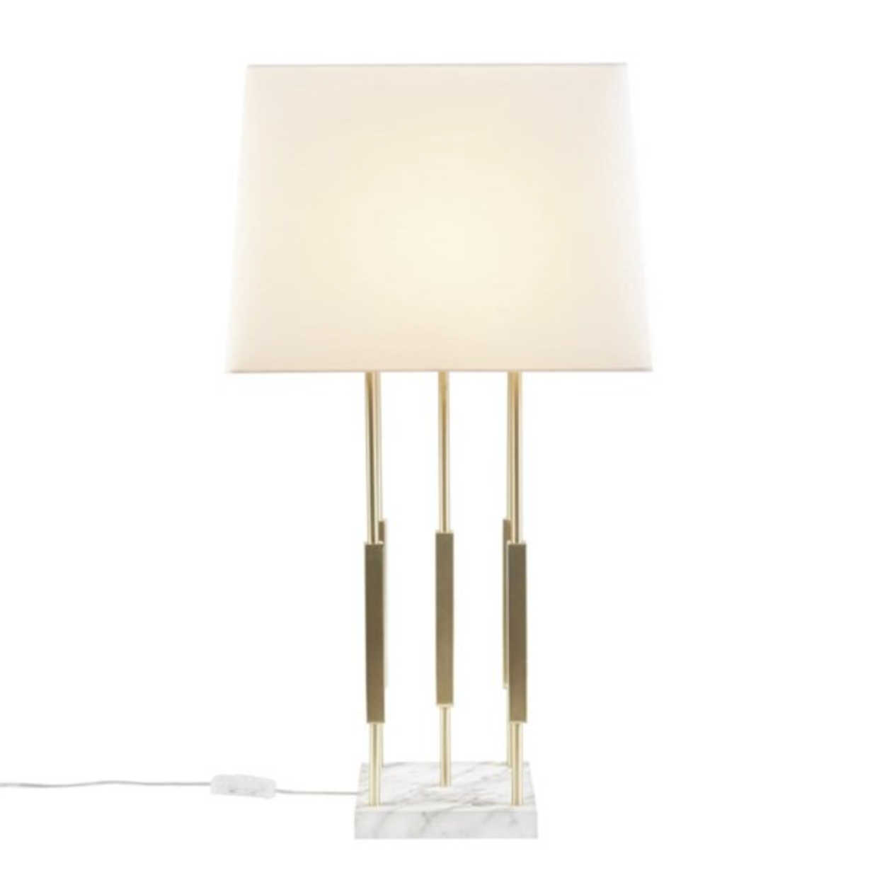 Martha Stewart gold metal & white table lamp 💡