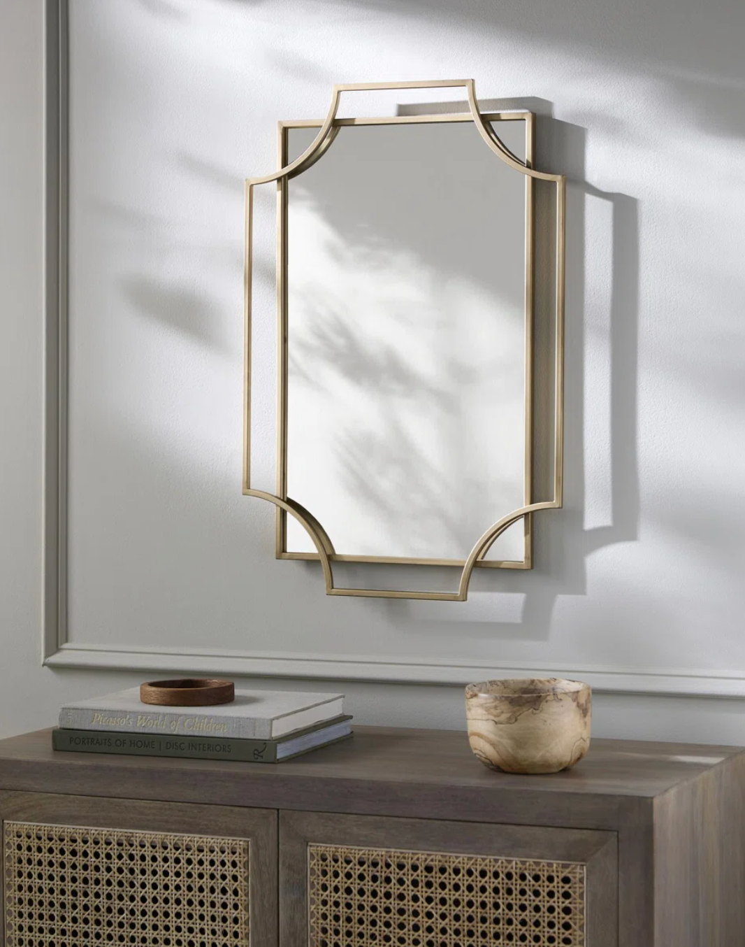 Elegant gold trim mirror ✨🪞