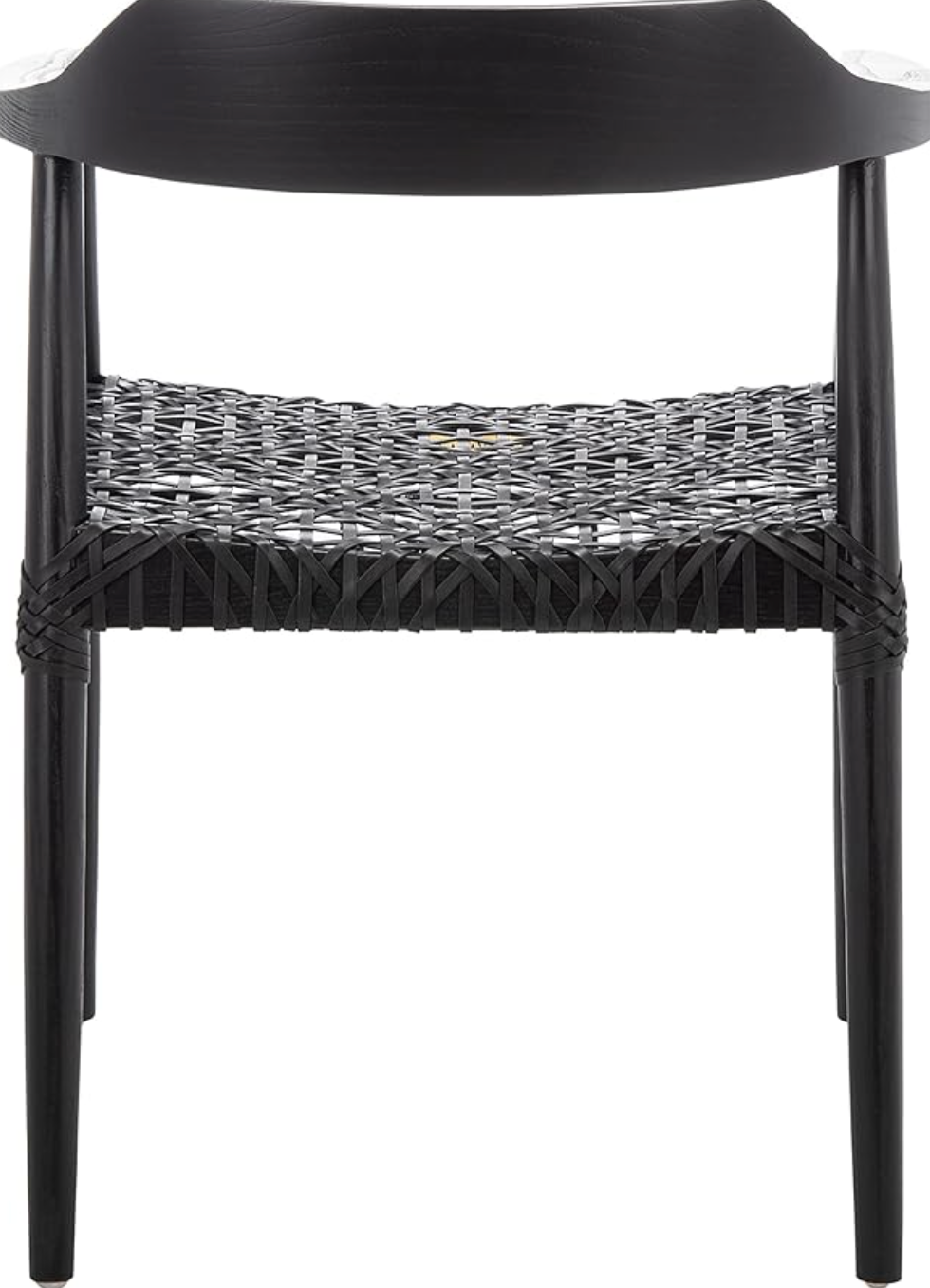 Black wood & woven leather Sungkai accent chair 🖤