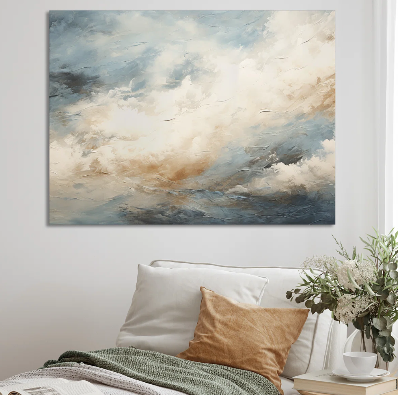 Muted colors minimalist storms 32 x 46 canvas ☁️