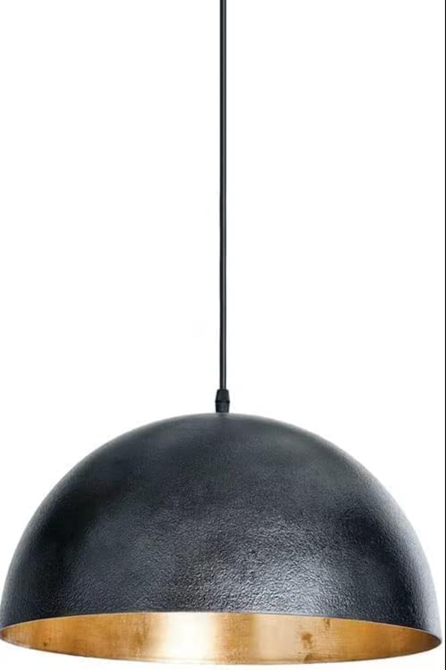 Black modern minimalist industrial iron metal hanging dome pendant 🖤
