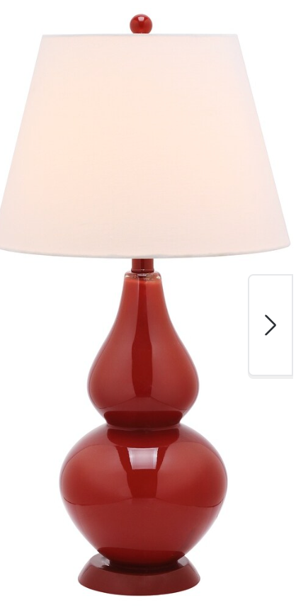 Red double gourd 27" lamp π