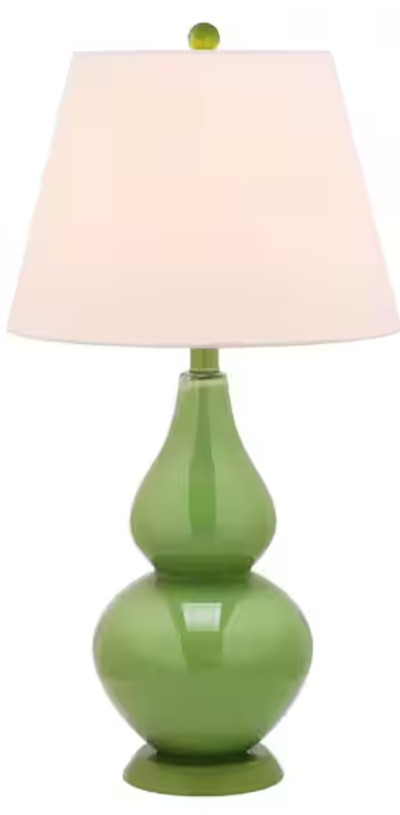 Sage green 26" gourd lamp 🌿
