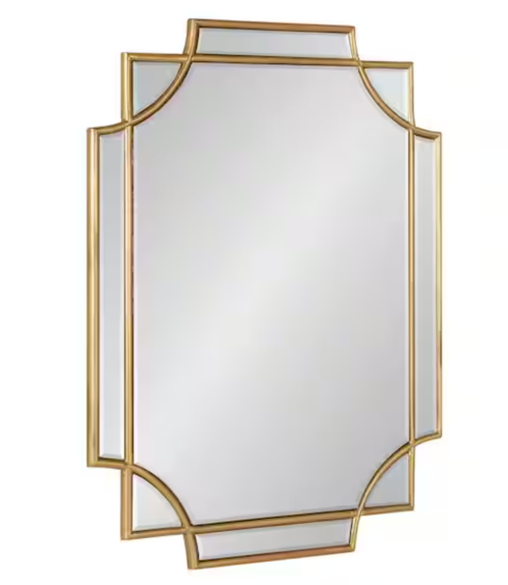 Chic, glam 18x24 gold wall mirror 🪞