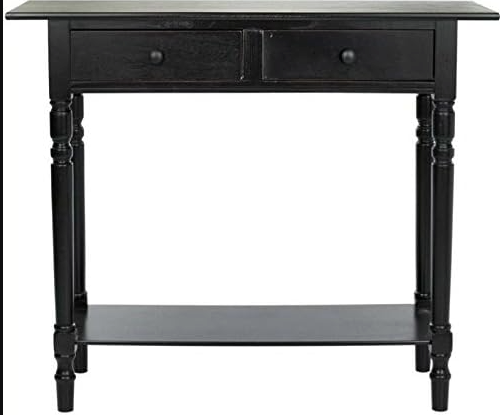Distressed black 13x40x32 console table π€