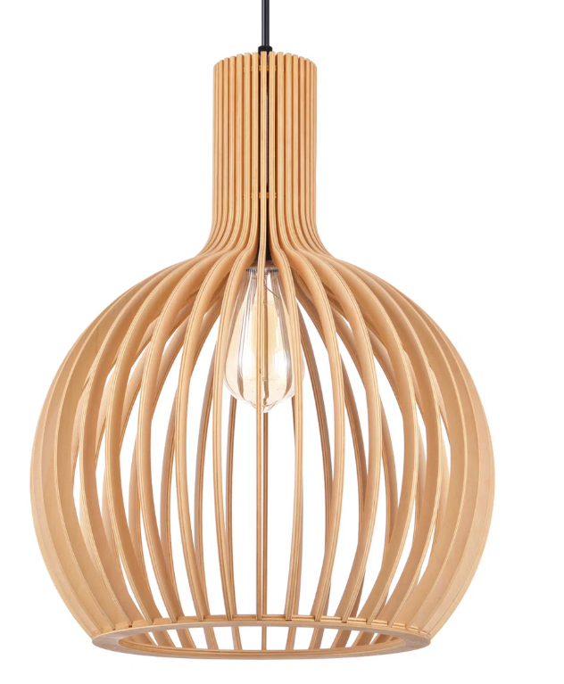 Wood 18.5" 1-light natural ceiling pendant 🌻