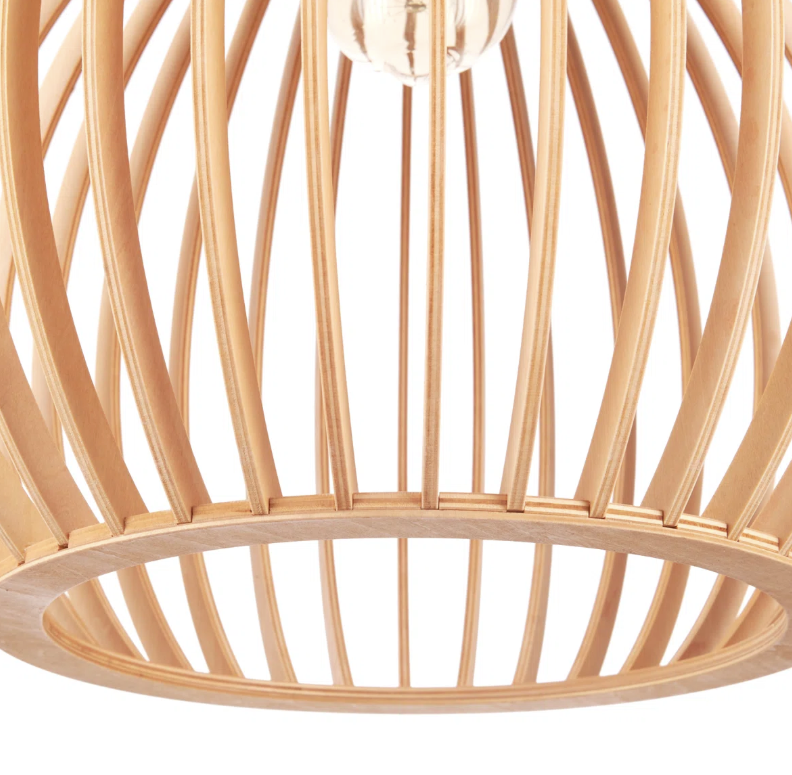 Wood 18.5" 1-light natural ceiling pendant 🌻