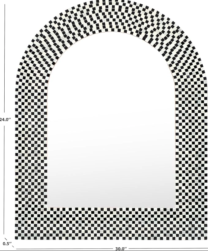 Arch checkered 30x24 mirror🍸