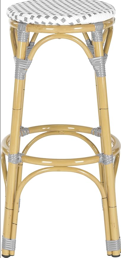 Grey & white backless indoor/outdoor counterheight barstool 🍹