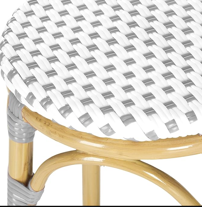 Grey & white backless indoor/outdoor counterheight barstool 🍹