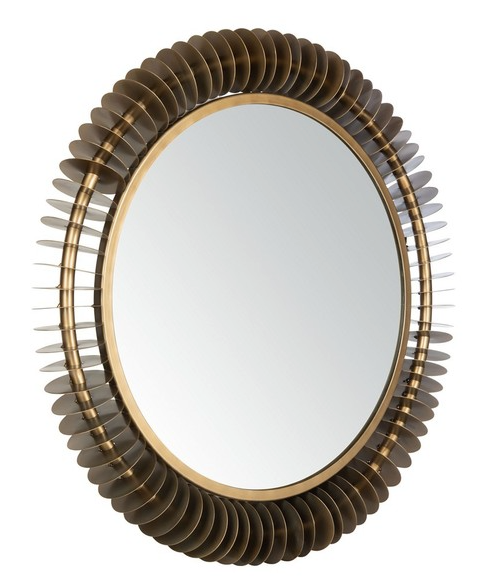 Radiant rings 30 in. round antique brass mirror 🪞