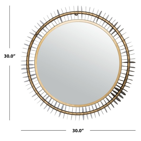 Radiant rings 30 in. round antique brass mirror 🪞