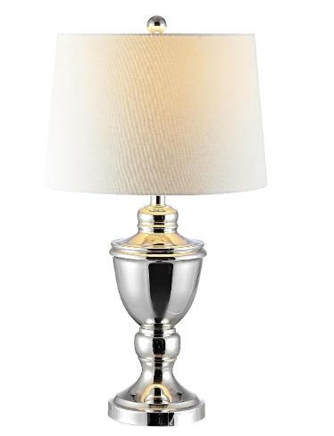 Modern contemporary polished nickel 27-inch table lamp 💡