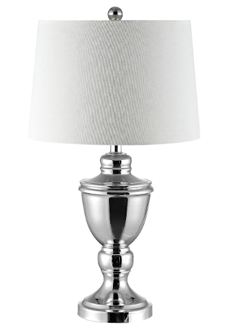 Modern contemporary polished nickel 27-inch table lamp 💡