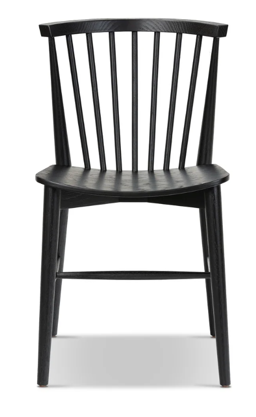 Spindled black Poly & Bark wood Ligna dining chair 🖤