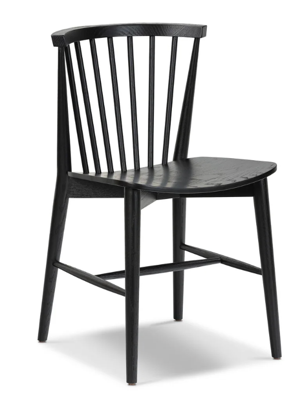 Spindled black Poly & Bark wood Ligna dining chair 🖤