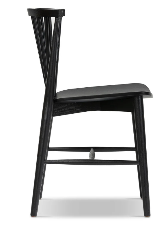 Spindled black Poly & Bark wood Ligna dining chair 🖤