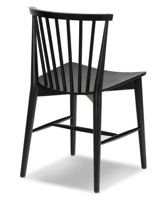 Spindled black Poly & Bark wood Ligna dining chair 🖤
