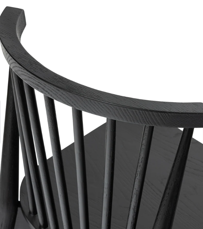 Spindled black Poly & Bark wood Ligna dining chair 🖤