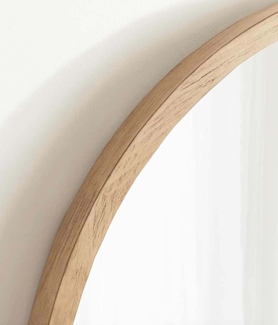 Rustic 28" round natural brown wood farmhouse mirror 🪷