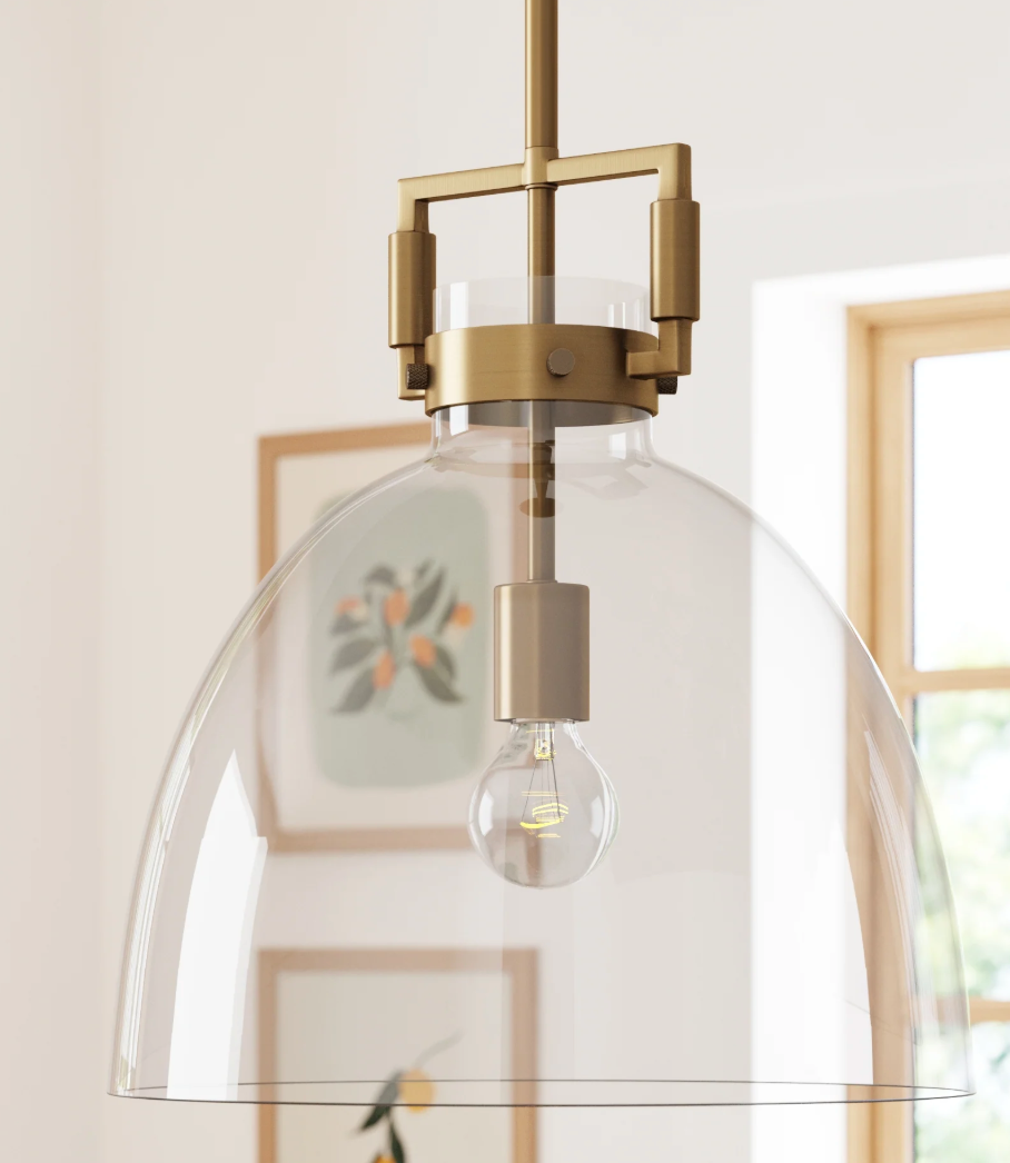 Black or gold glass dome Nathan James pendant 💡