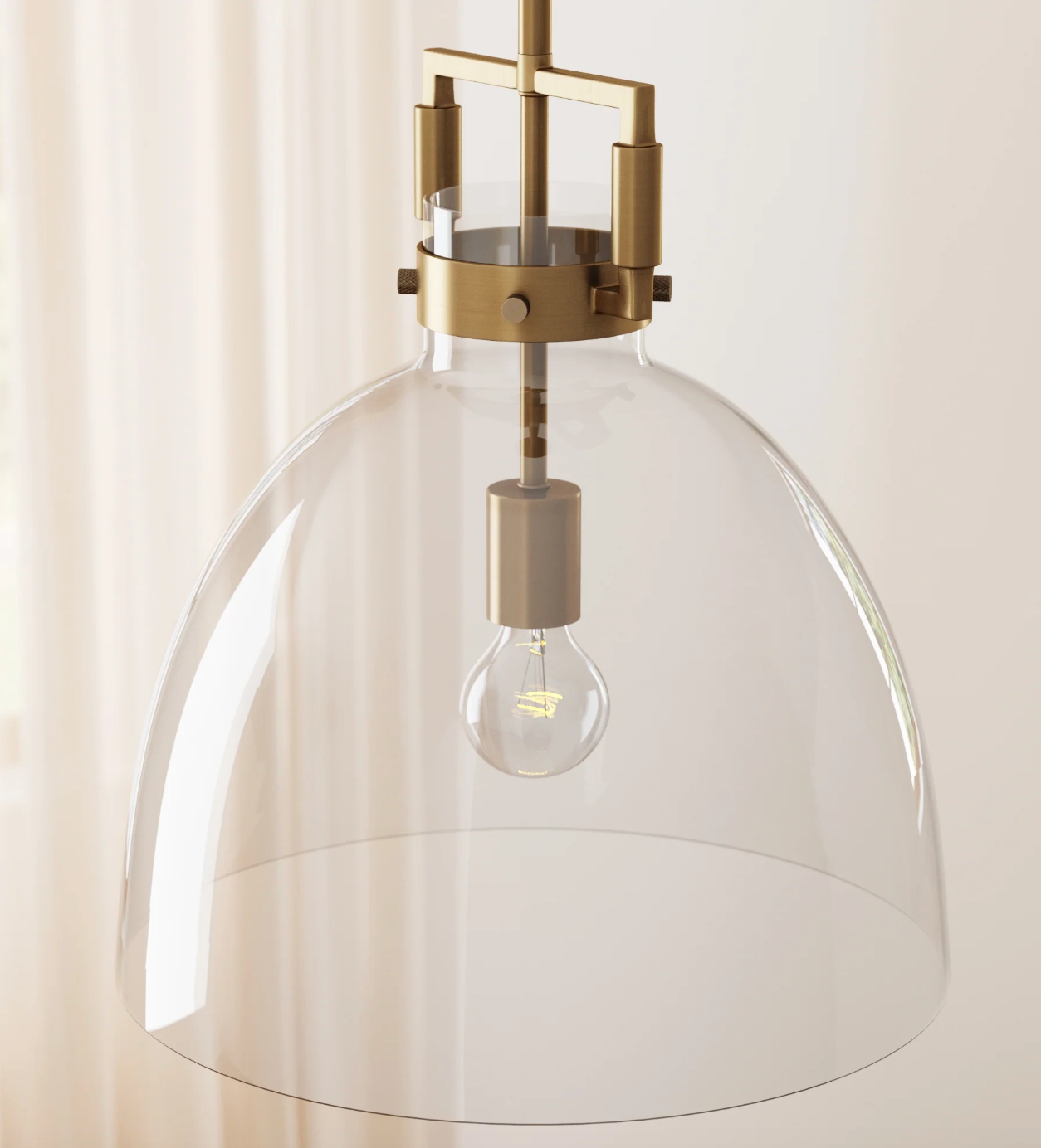 Black or gold glass dome Nathan James pendant 💡