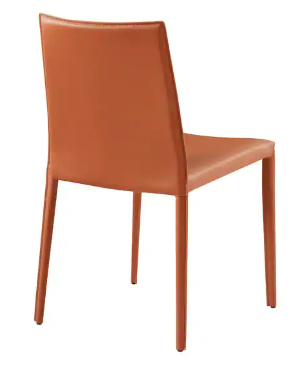 Modern leather upholstered terracotta dining chair 🧡