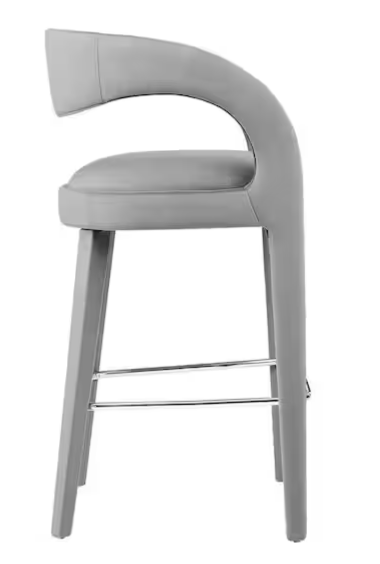 2 gray silver performance velvet barheight barstools π©Άπ₯