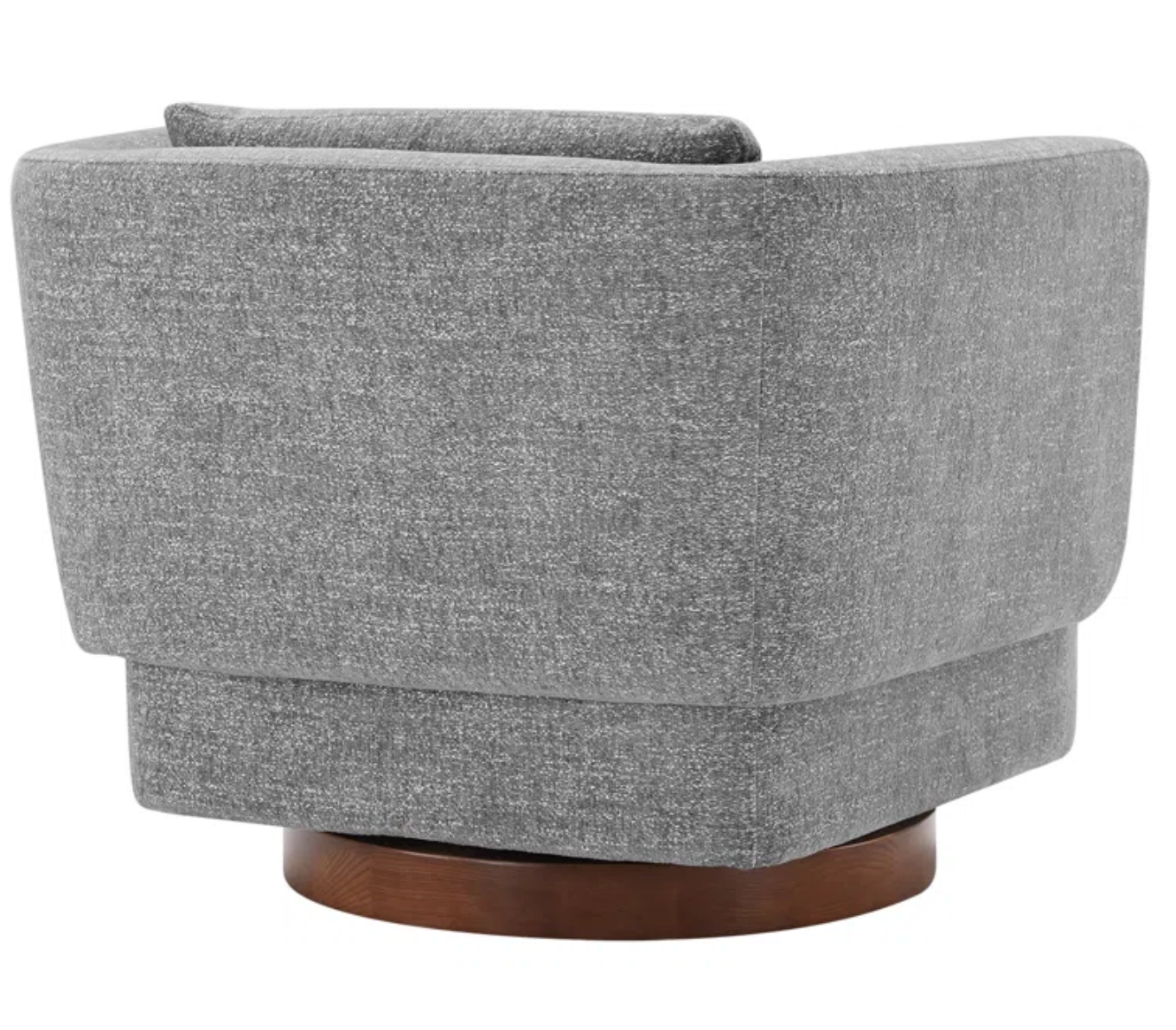 Super soft grey tweed 35'' wide swivel armchair 🩶