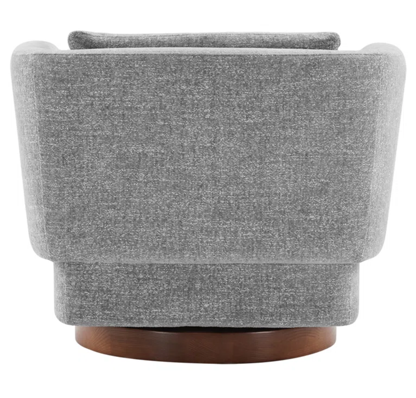 Super soft grey tweed 35'' wide swivel armchair 🩶