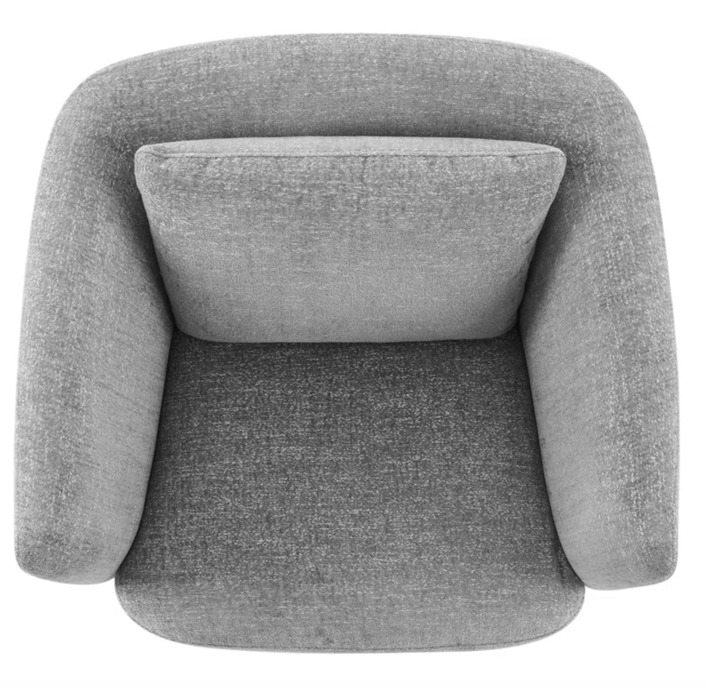 Super soft grey tweed 35'' wide swivel armchair 🩶