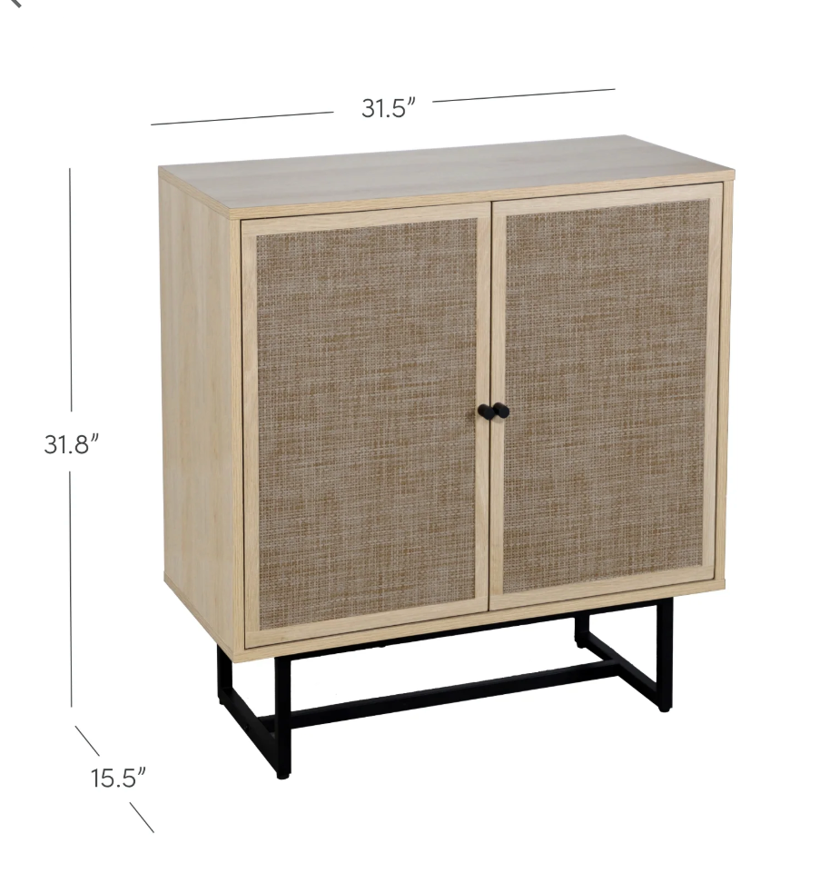 Wood & rattan Nathan James light oak storage cabinet 🌻