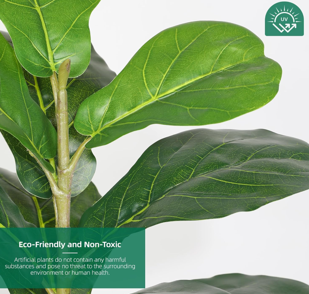 3ft faux fiddle leaf plant 🌿