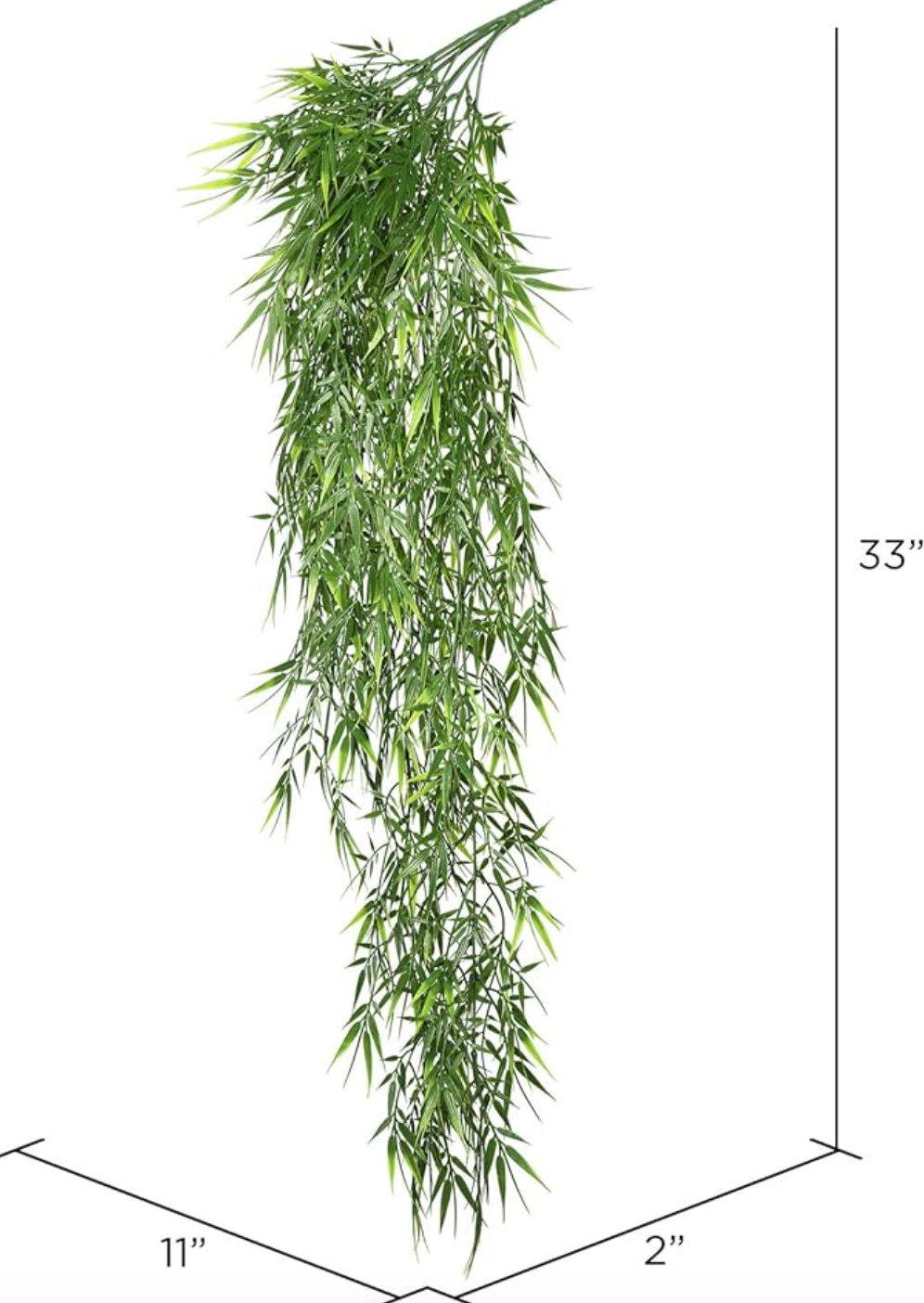 2-pack of 33" faux green mini bamboo leaf bushes π