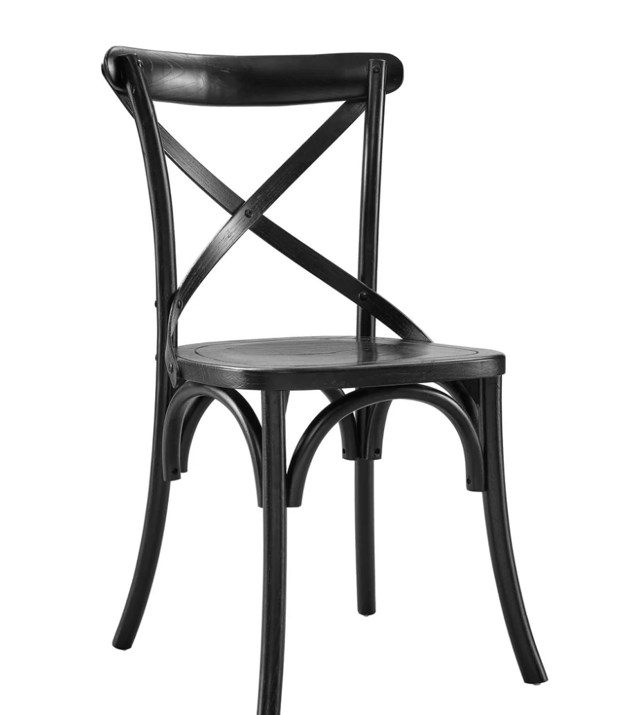 Black crossback wood dining chair 🖤