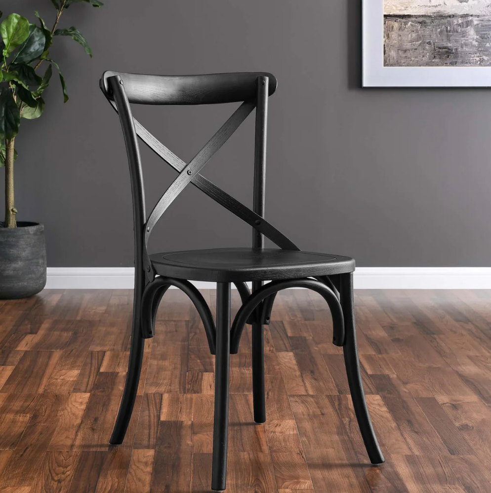 Black crossback wood dining chair 🖤