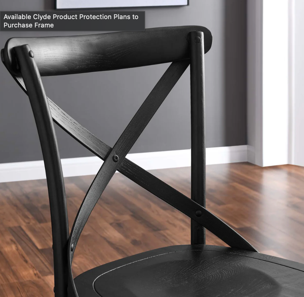 Black crossback wood dining chair 🖤